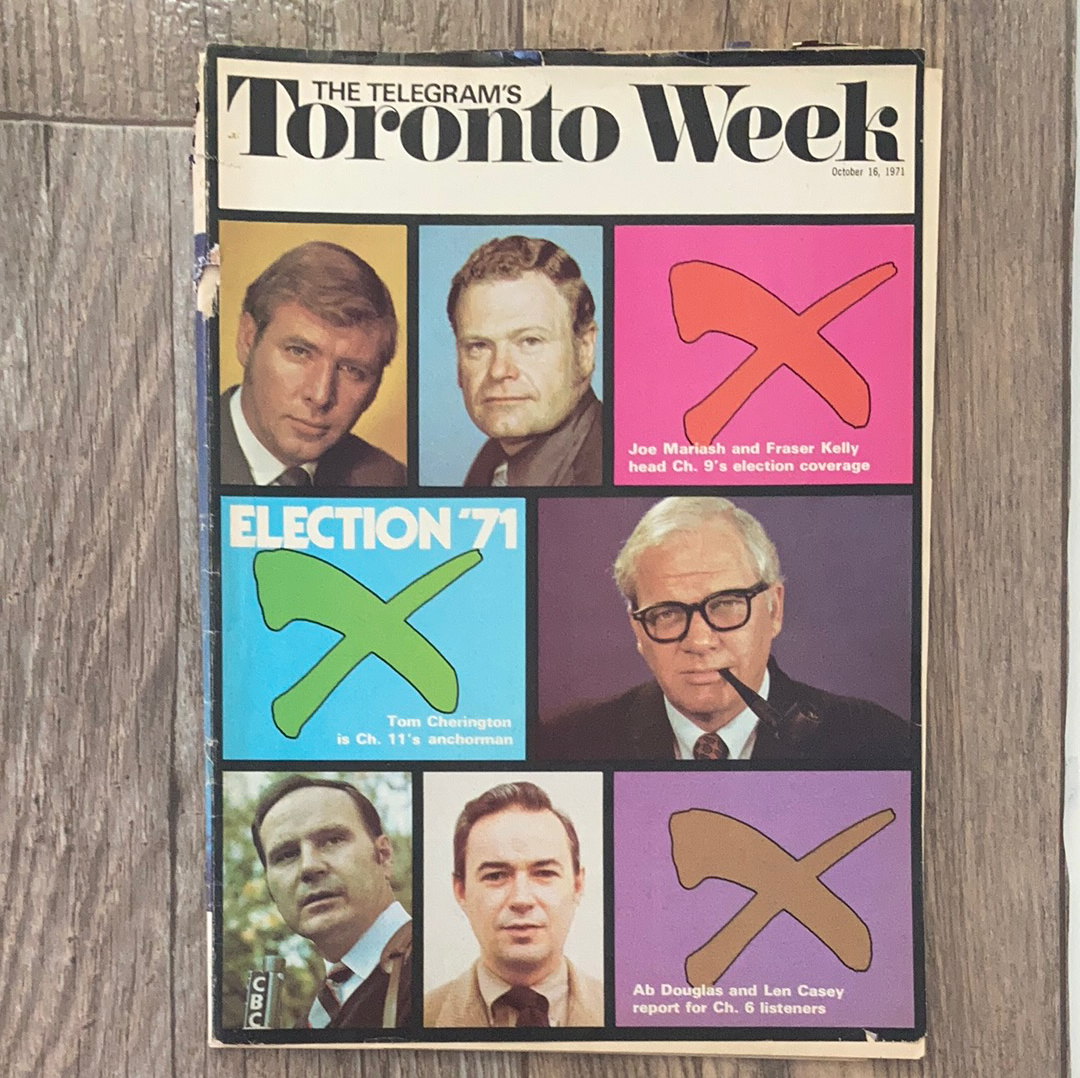 Toronto Week Vintage Magazine October 16 1971 Vintage Magazine Local News and Entertainment Toronto Canada