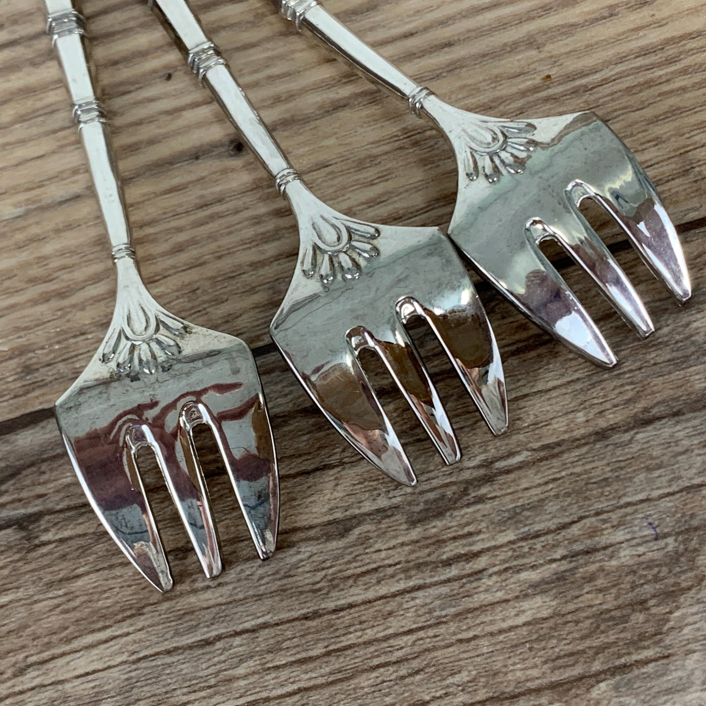 Set of 6 Dessert Forks with Square Handles