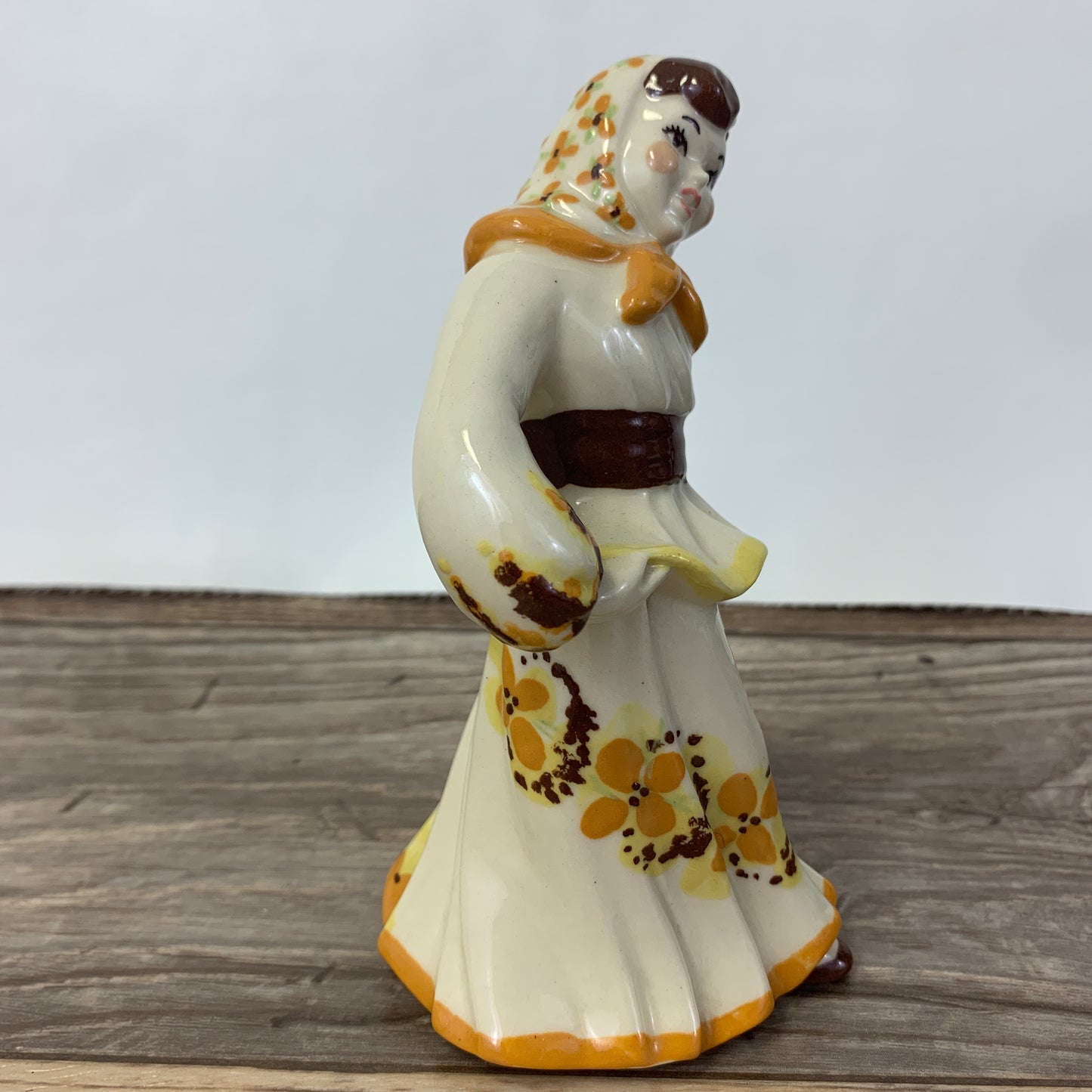 Vintage Ceramic Studios Dancing Polish Girl, Hand Painted Ceramic Figurine