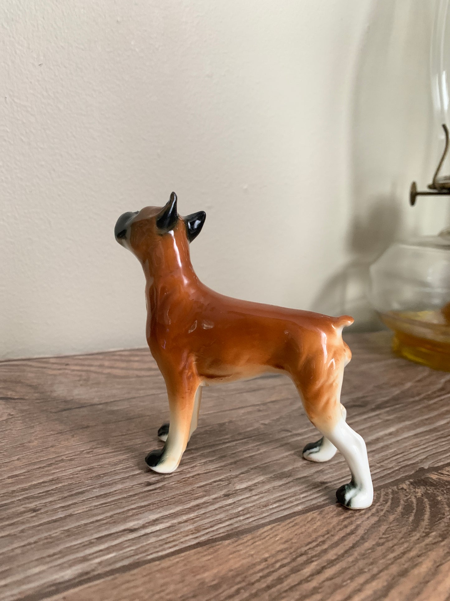 Miniature Dog Figurine Vintage Boxer Tiny Statue Vintage Home Dog Lovers Gift