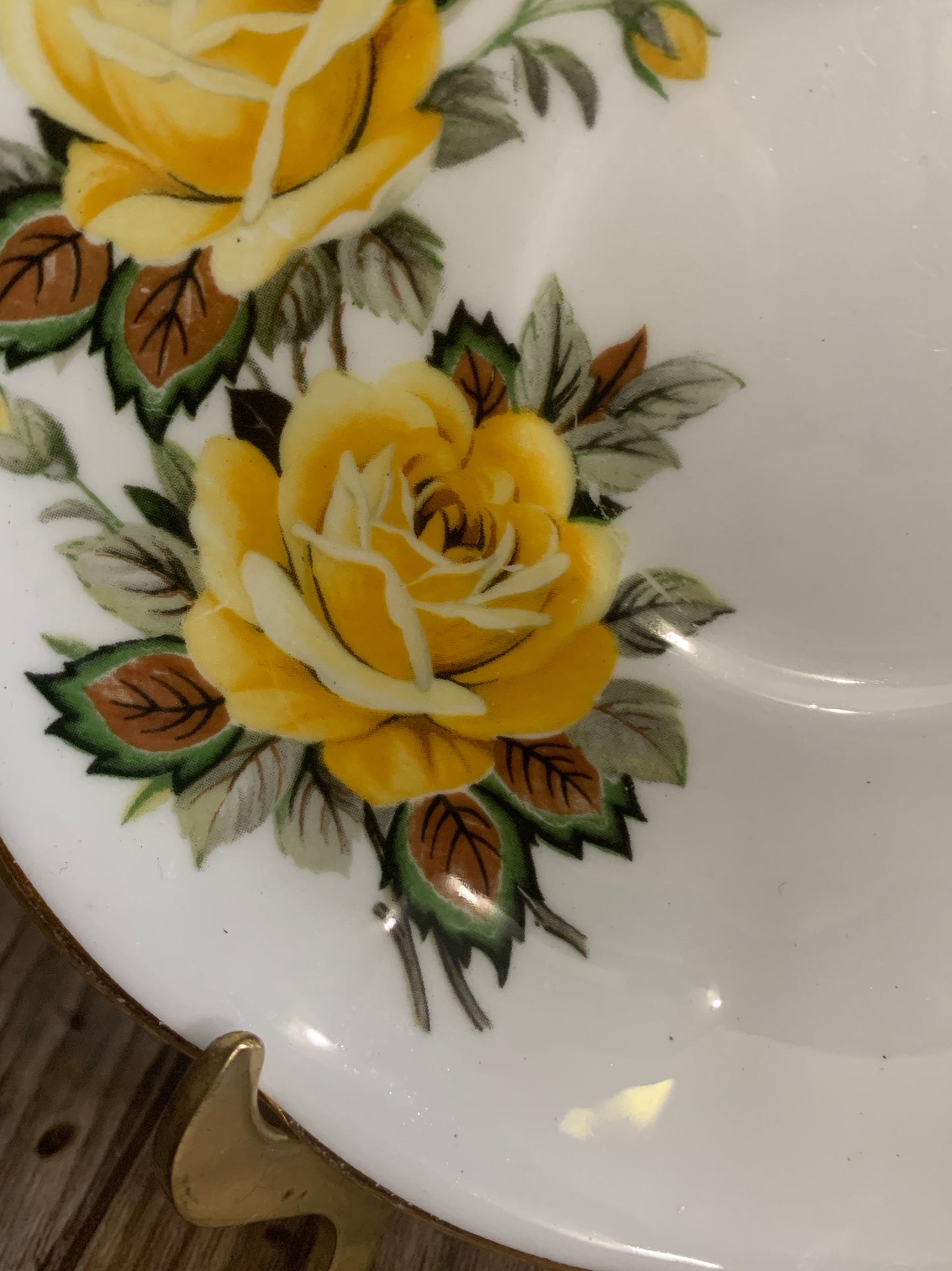 Yellow Floral Vintage Tea Cup Queen Anne Teacup