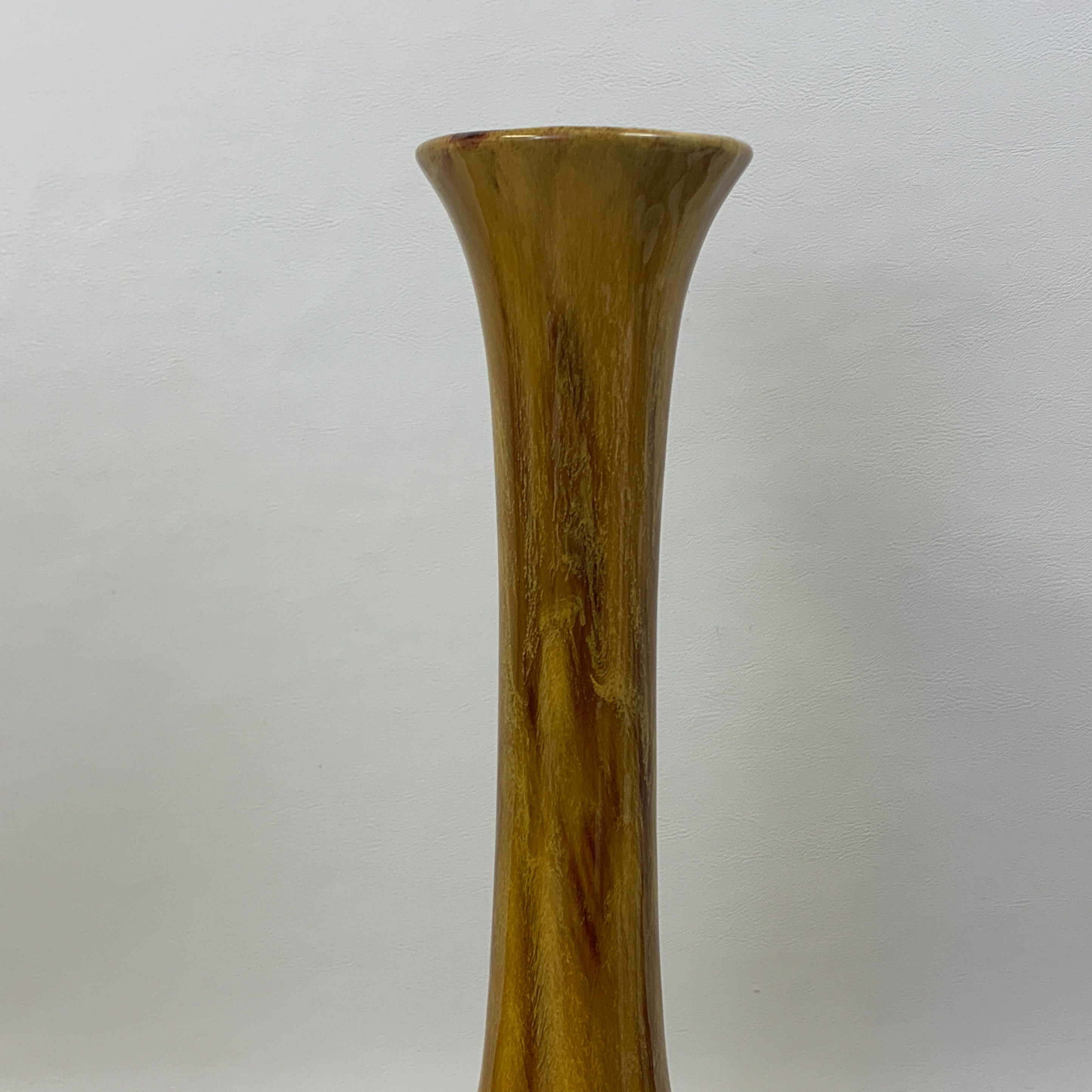 Tall Mid Century Pottery Vase Harvest Gold Tall Vase BarbeesTreasures
