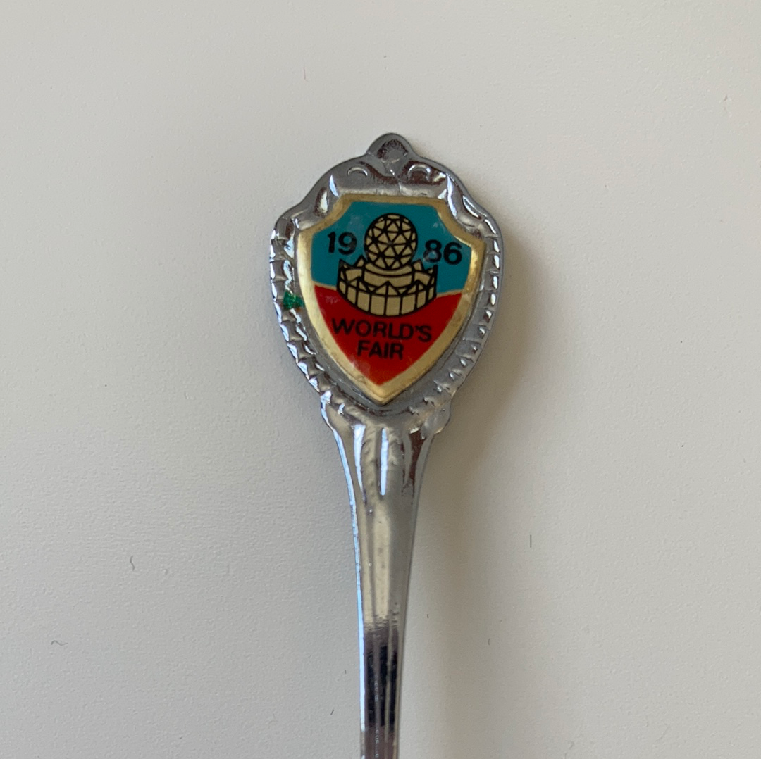 Expo 1986 Worlds Fair Collectible Souvenir Spoon 80s Collectible Gifts Vintage Home