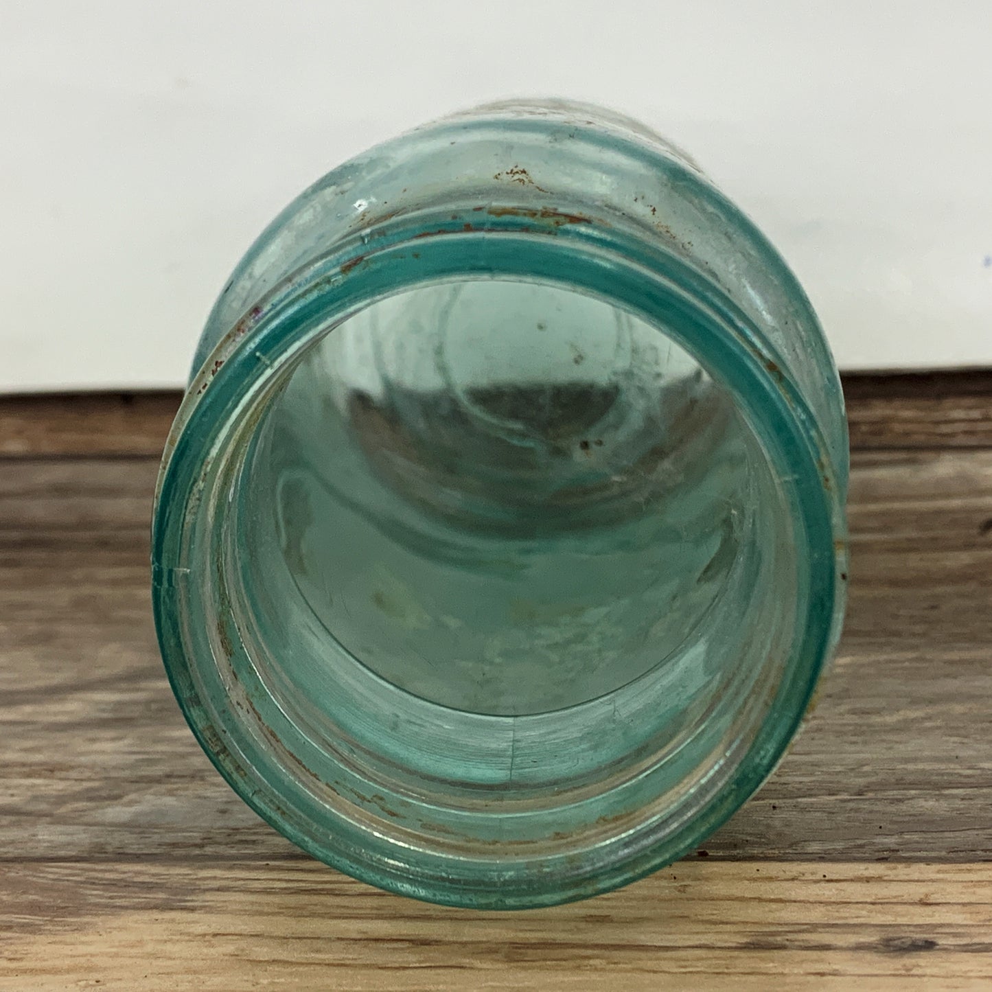 Antique Aqua Blue Glass Bottle, Farm House Decoration