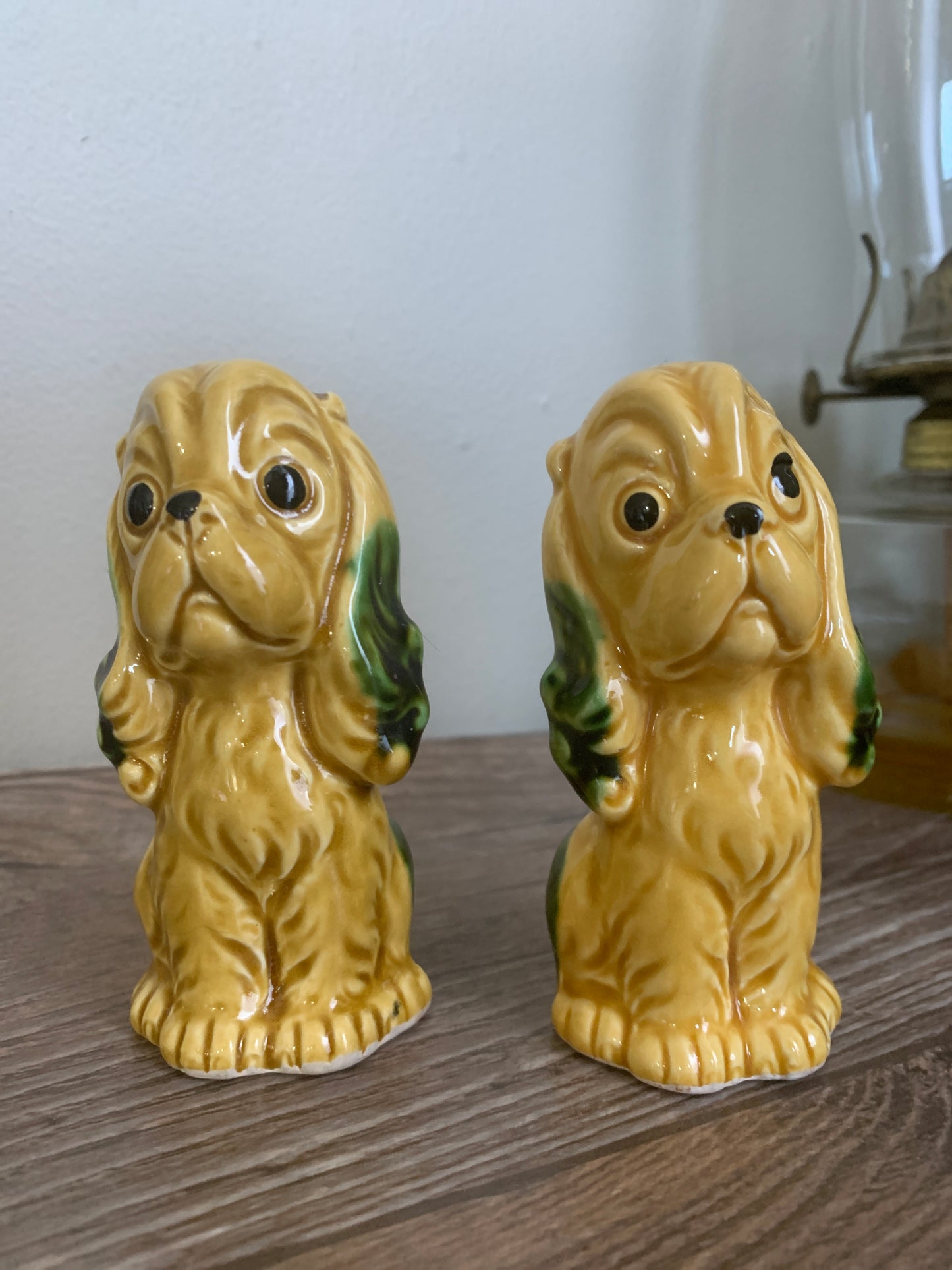 Vintage Dog Salt and Pepper Shakers, Puppy Vintage Salt Shakers