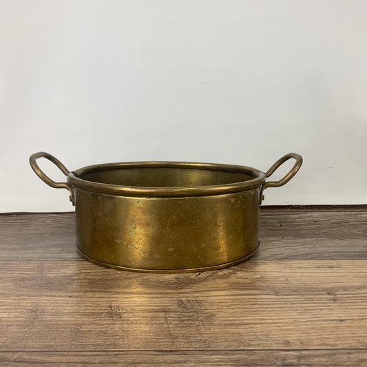 Vintage Brass Planter with Handles