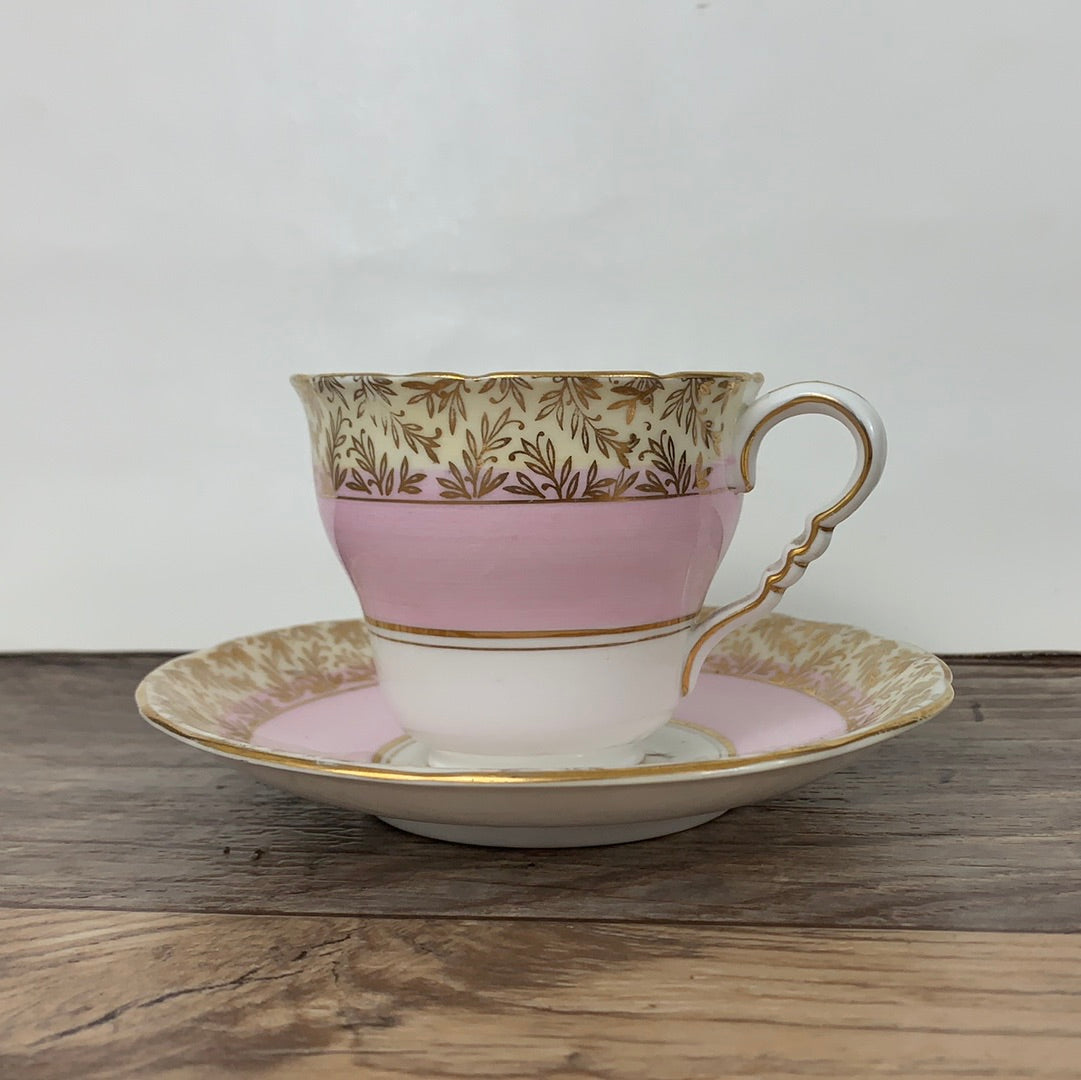 Royal Standard Pink and Gold Vintage Teacup and Saucer