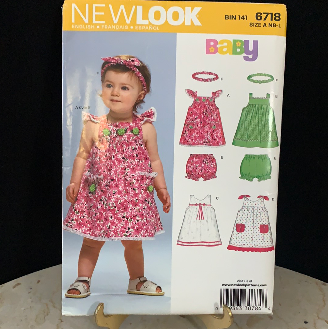 Baby Sundress and Bloomers Sewing Pattern New Look 6718