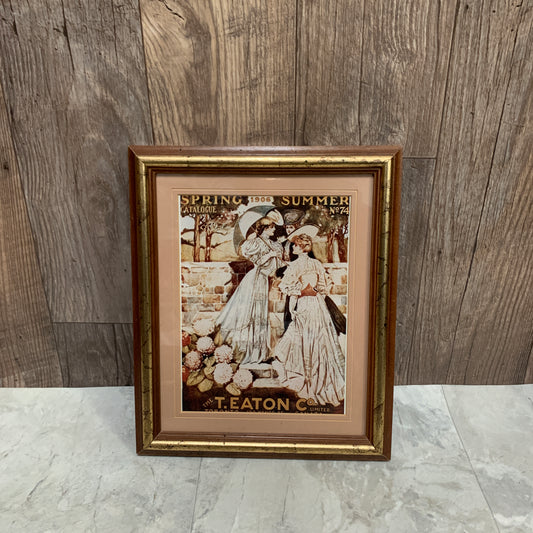 Framed Vintage Print Eaton's Catalogue Cover Spring Summer 1906
