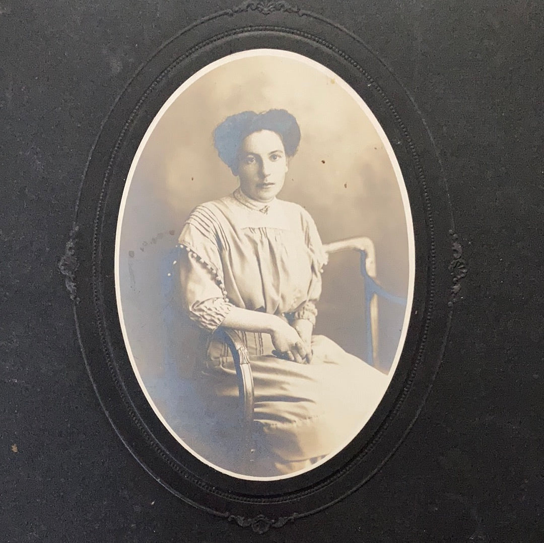 Antique Edwardian era Original Photograph of a Lady Cabinet Card, Antique Photograph