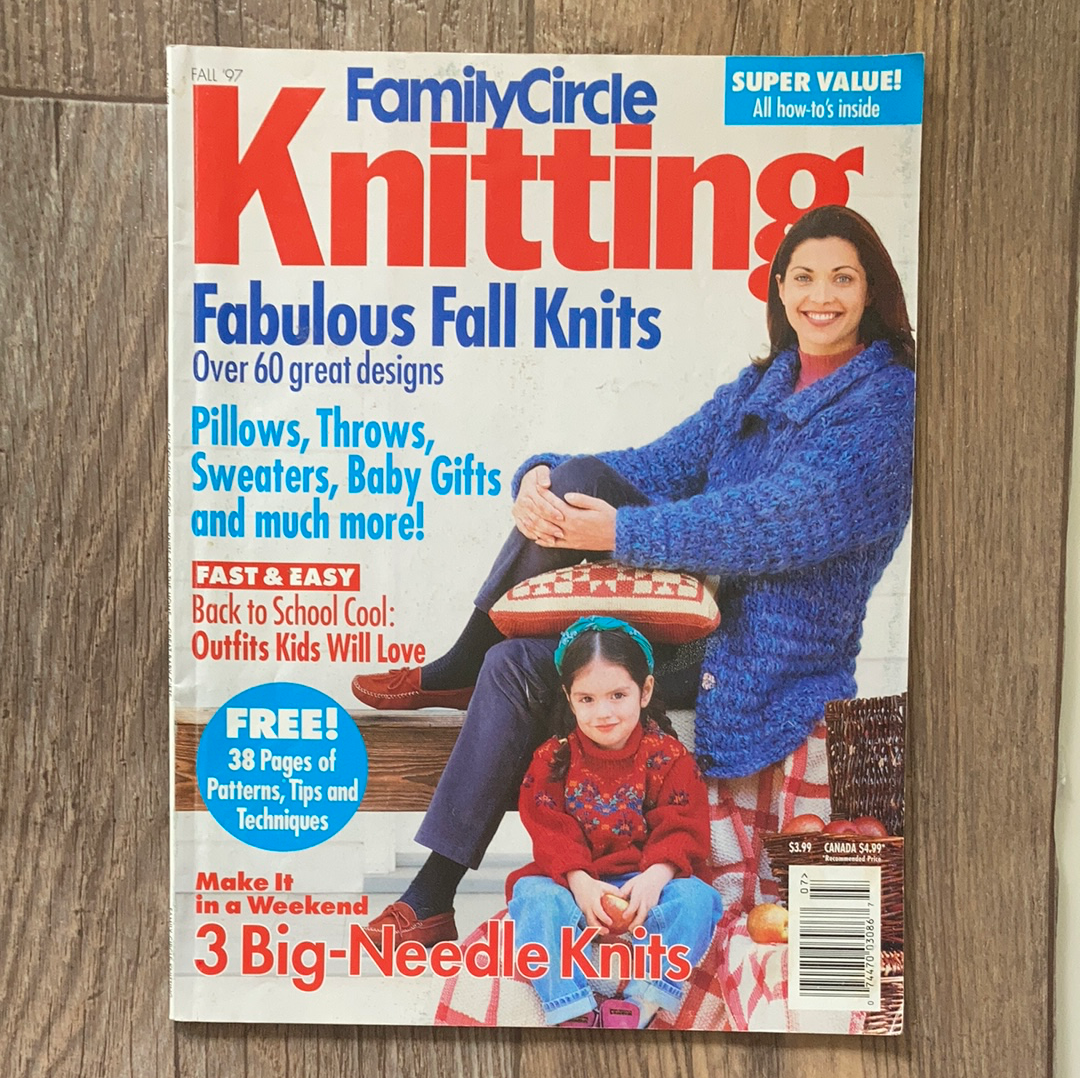 Family Circle Knitting Magazine Fall 1997 edition Knitting Pattern Magazine