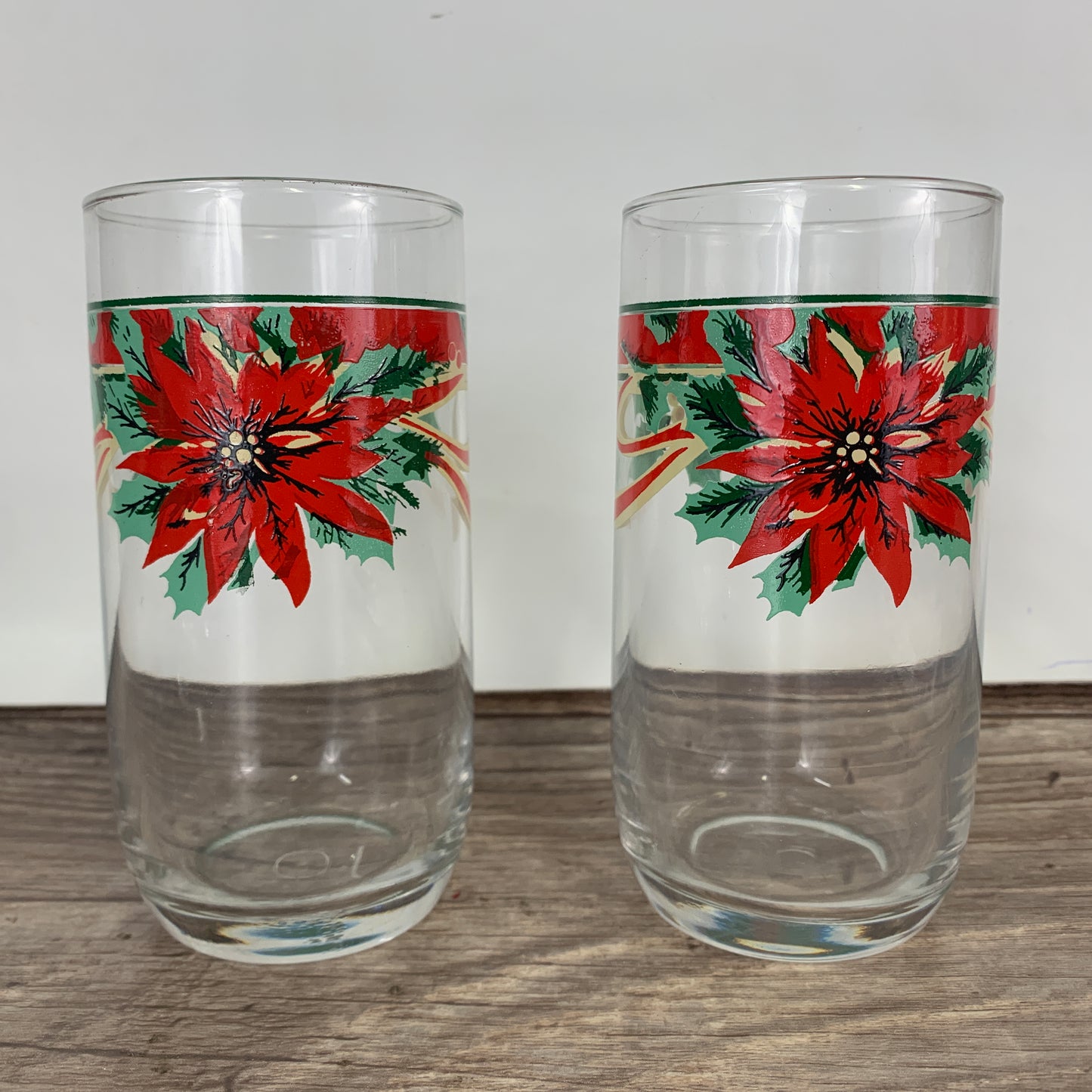 Set of 4 Christmas Tall Drinking Glasses