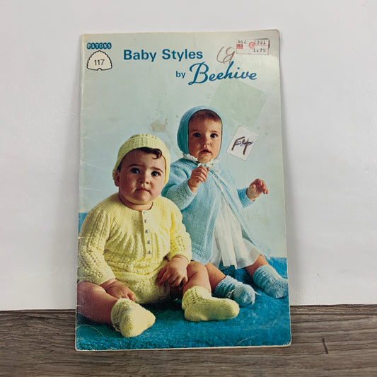 Baby Styles by Beehive Vintage Pattern Book, Baby Layettes Knit and Crochet Patterns for Babies