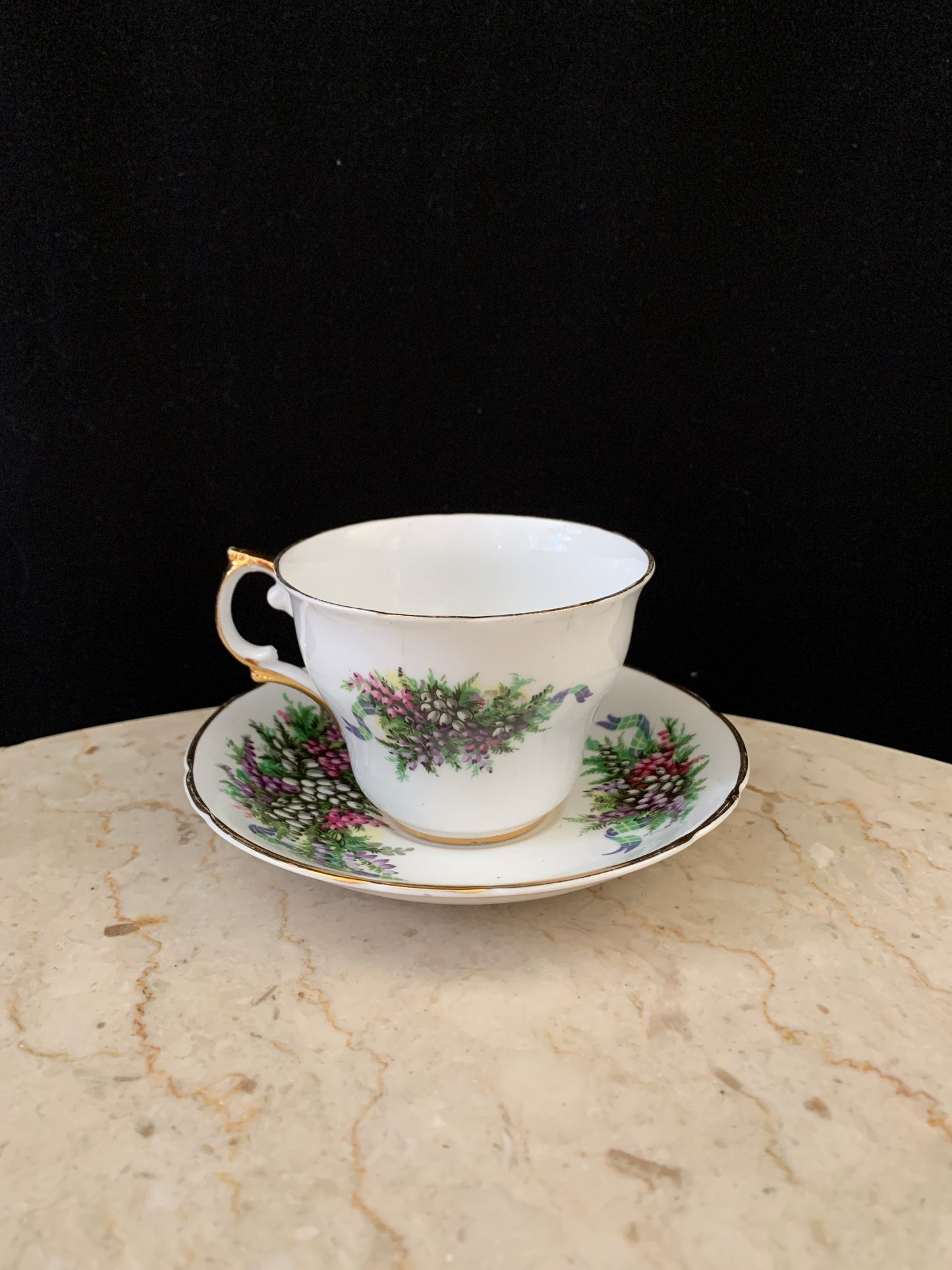 Vintage Floral Tea Cup Regency China Wisteria Pattern
