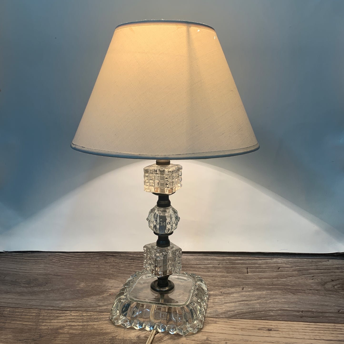 Vintage Clear Glass Lamp