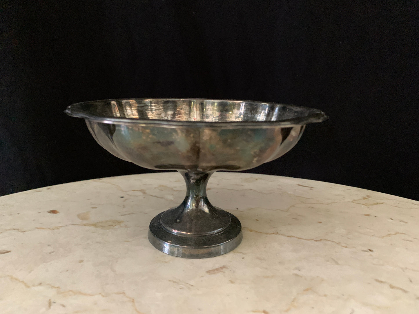 Small Silver Plated Dish Silver Footed Dish Vintage Silver Candle Holder Pedestal Dish