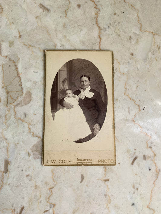Antique Cabinet Card Person Holding a Baby