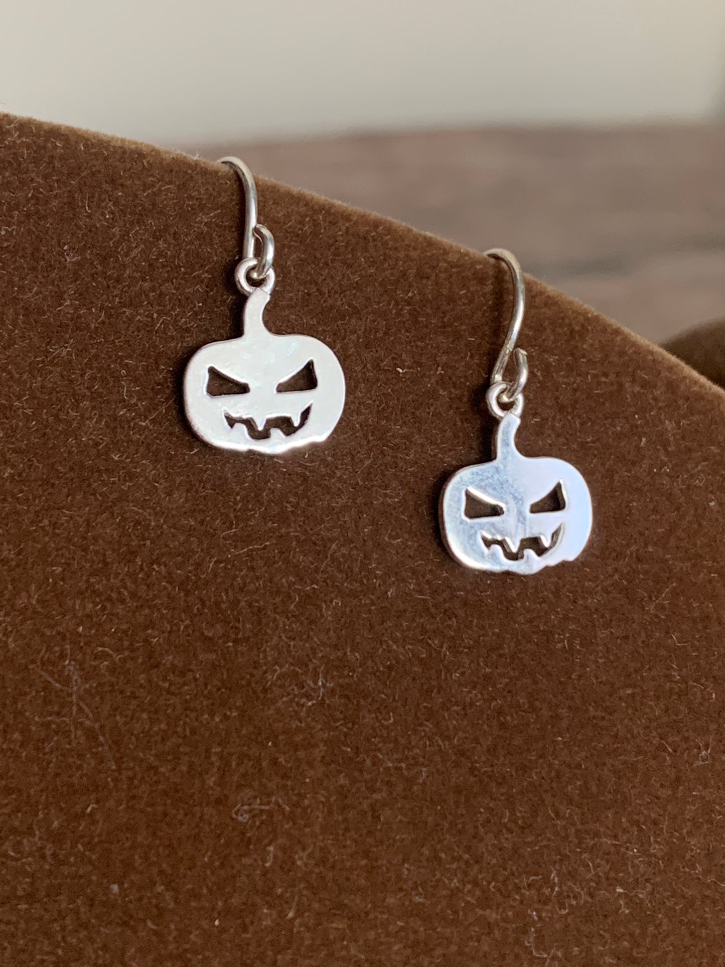 Halloween Earrings Sterling Silver Jack o Lantern Earrings 925 Earrings Gifts For Her