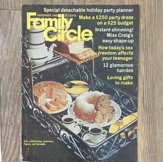 Family Circle Vintage Magazine November 1969 edition