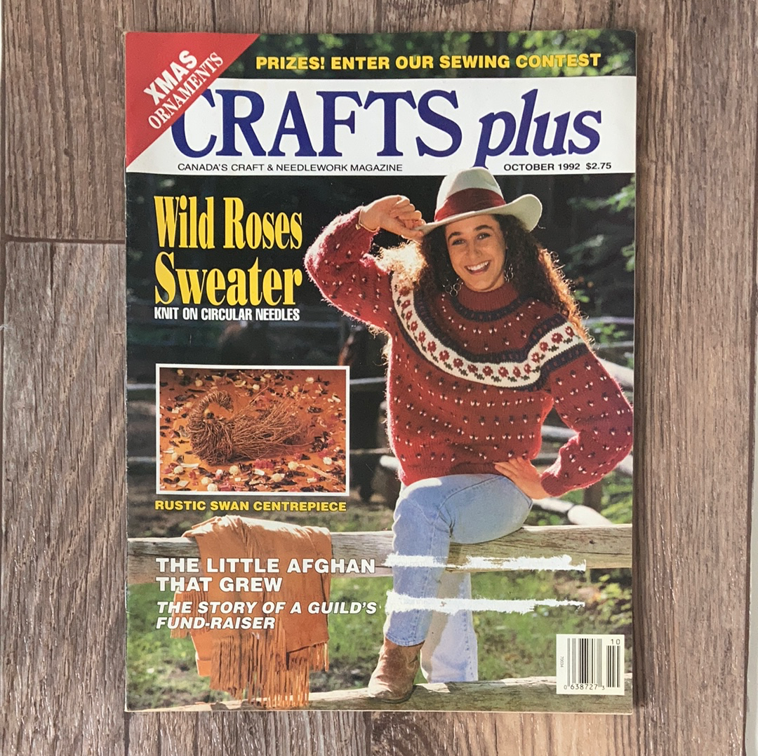 Crafts Plus October 1992 Canadas Craft and Needlework Magazine