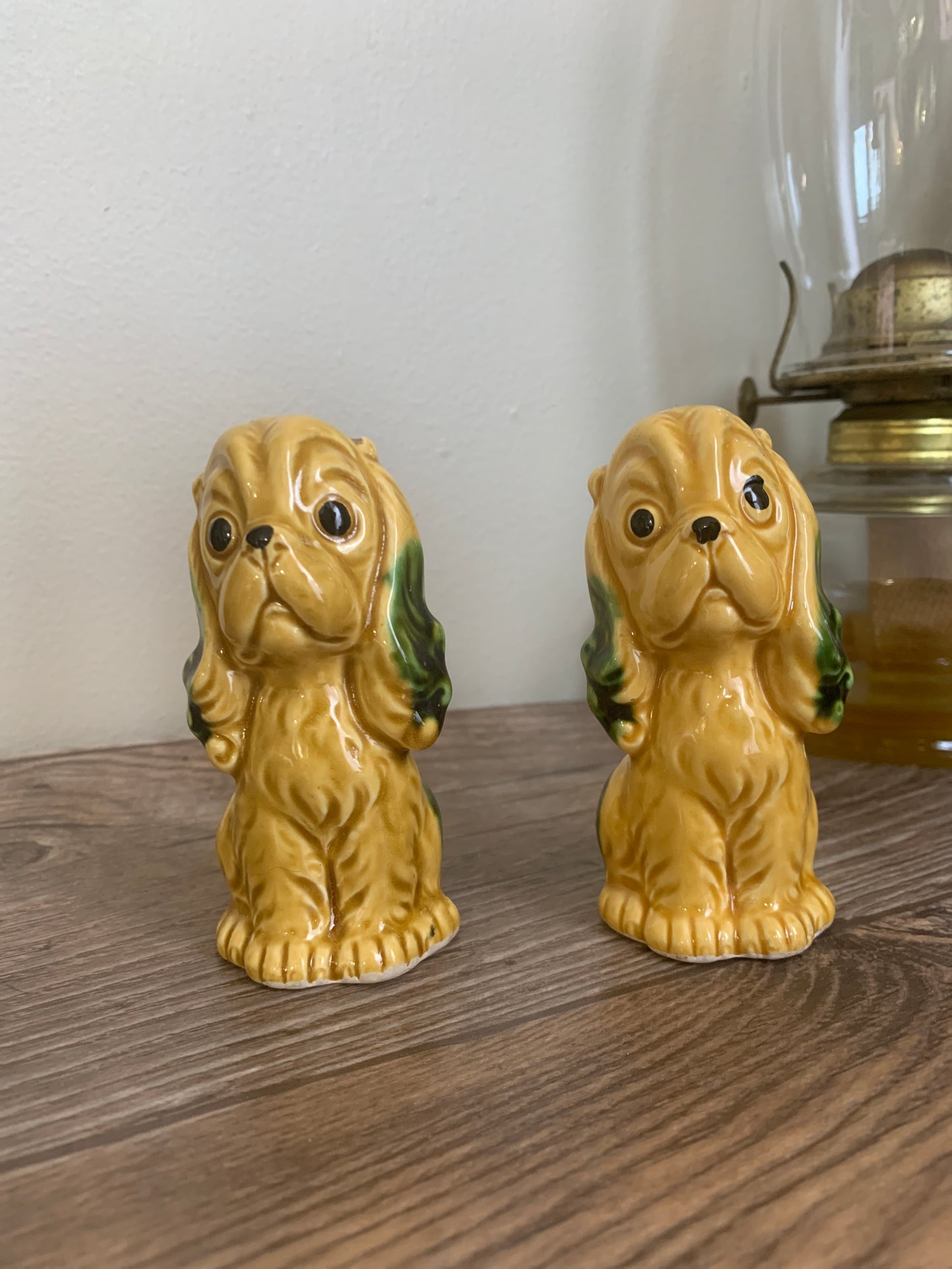 Vintage Dog Salt and Pepper Shakers, Puppy Vintage Salt Shakers