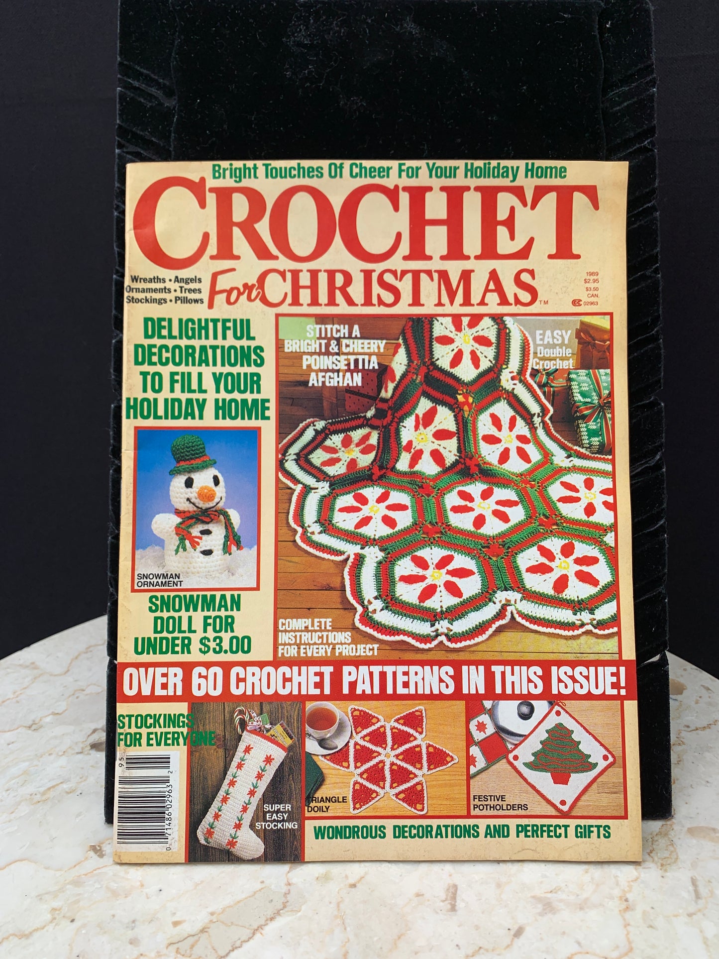 Vintage Christmas Craft Pattern Book Crochet for Christmas 1989