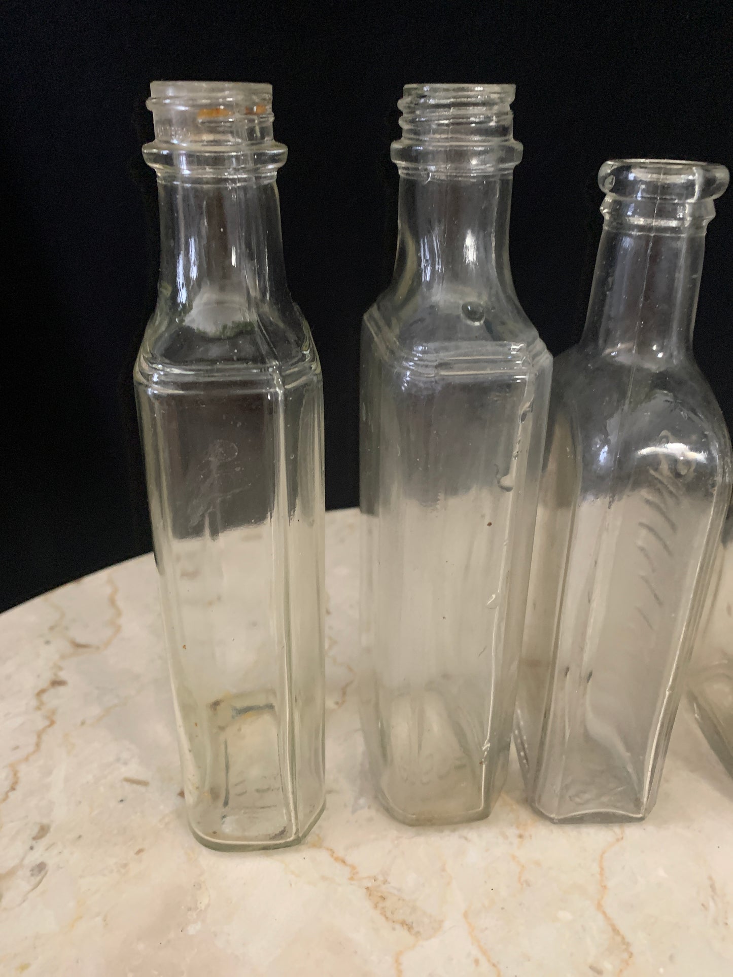 Vintage Apothecary Bottle Instant Collection Group of 4 Antique Bottles
