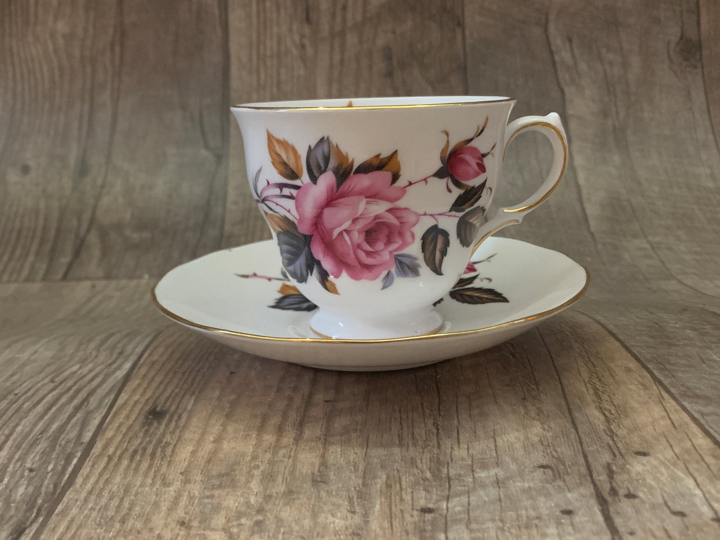 Pink Roses Vintage Teacup and Saucer Mothers Day Gift Grand Millennial Gifts