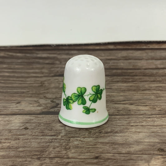 Bone China Vintage Thimble with Clover Pattern