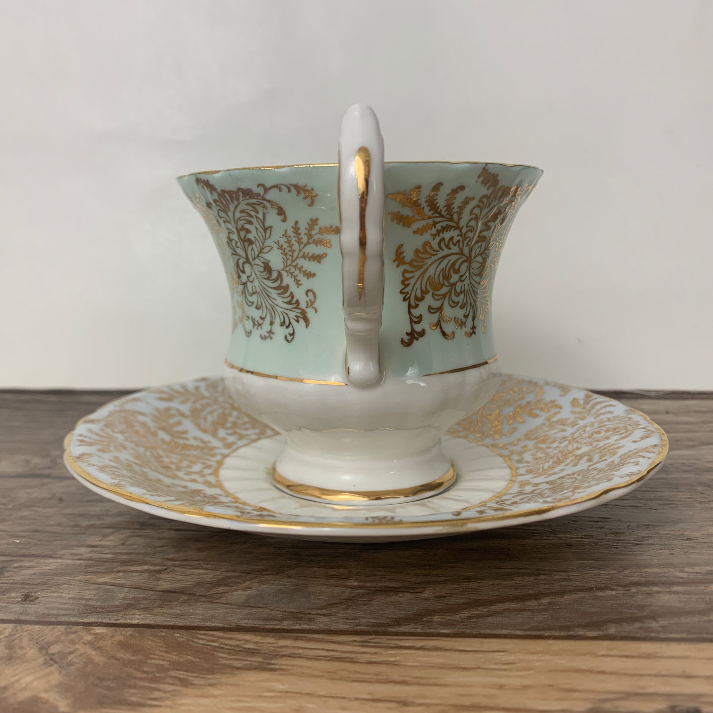 Paragon Pale Blue and Gold Vintage Teacup and Saucer