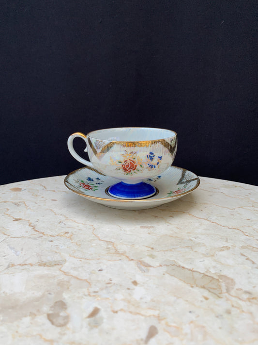 Luster Ware Tea Cup Made in Japan Footed Teacup