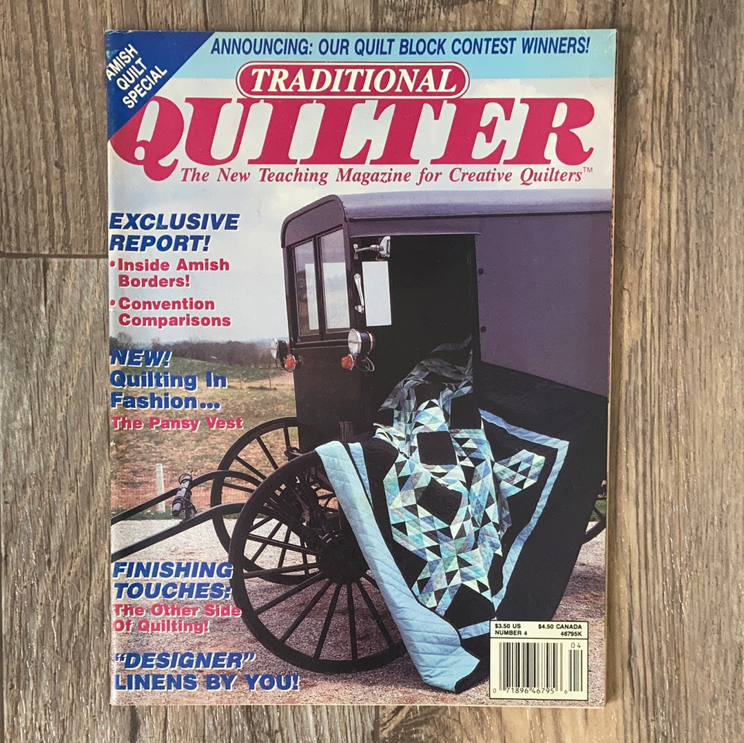 Traditional Quilter Number 4 August 1989 Vintage Magazine