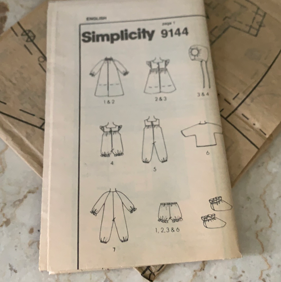 Vintage Sewing Pattern Doll Wardrobe Pattern Simplicity Crafts 9144