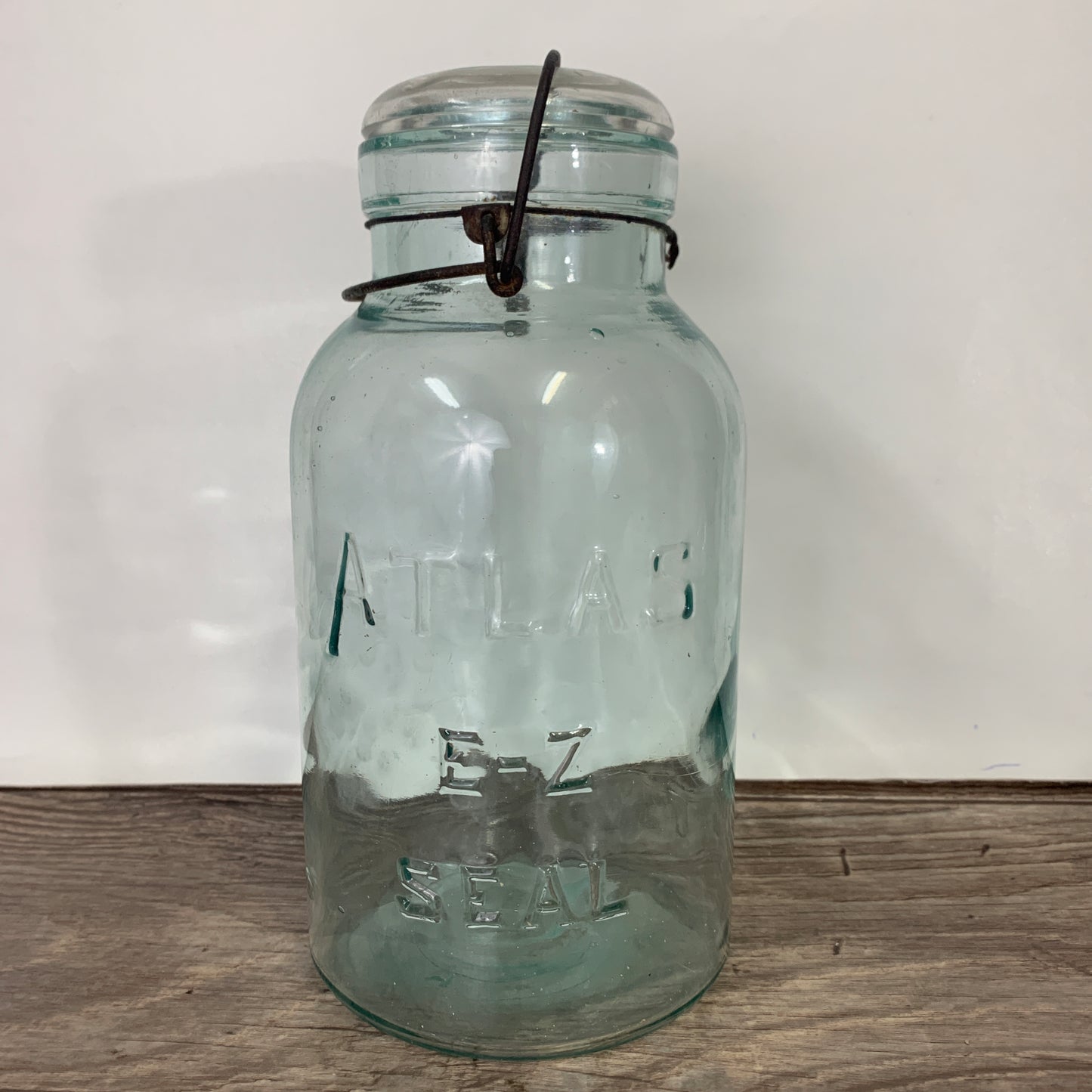 Atlas E Z Seal Swing Top Canning Jar, Antique Green Tint Jar