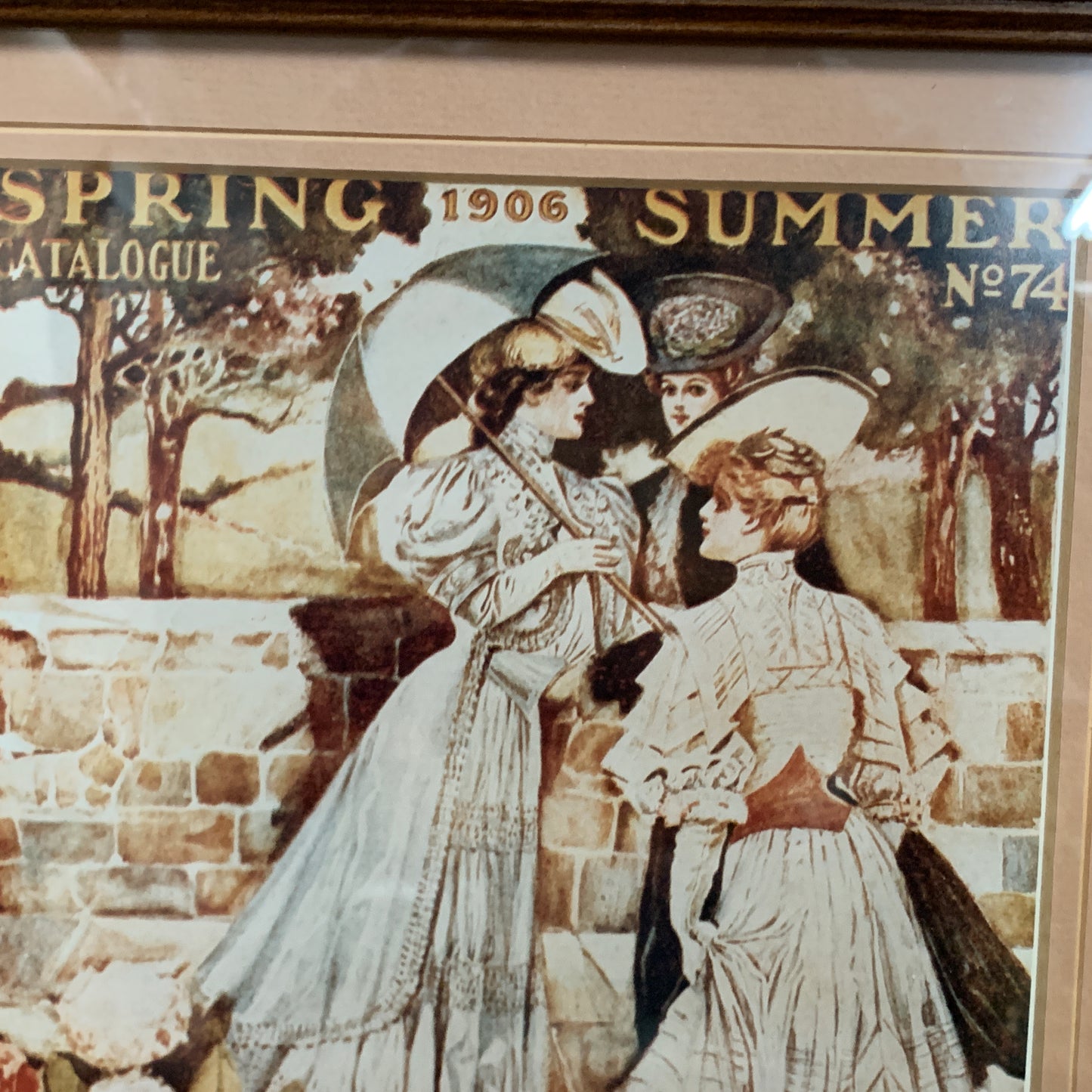 Framed Vintage Print Eaton's Catalogue Cover Spring Summer 1906