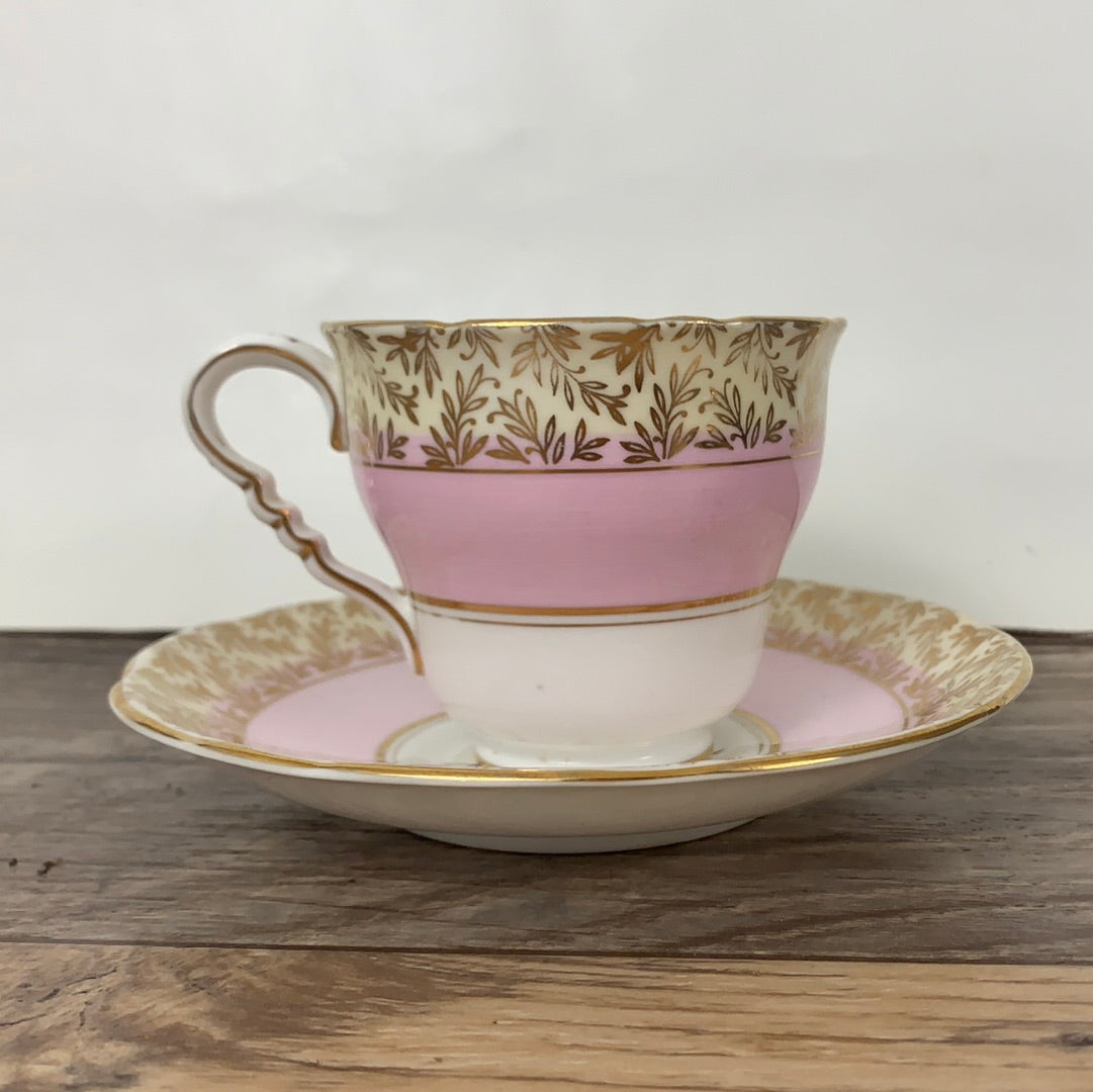 Royal Standard Pink and Gold Vintage Teacup and Saucer