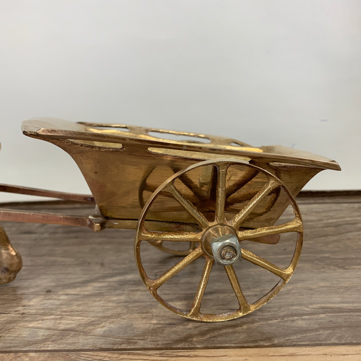 Brass Horse and Cart Figurine