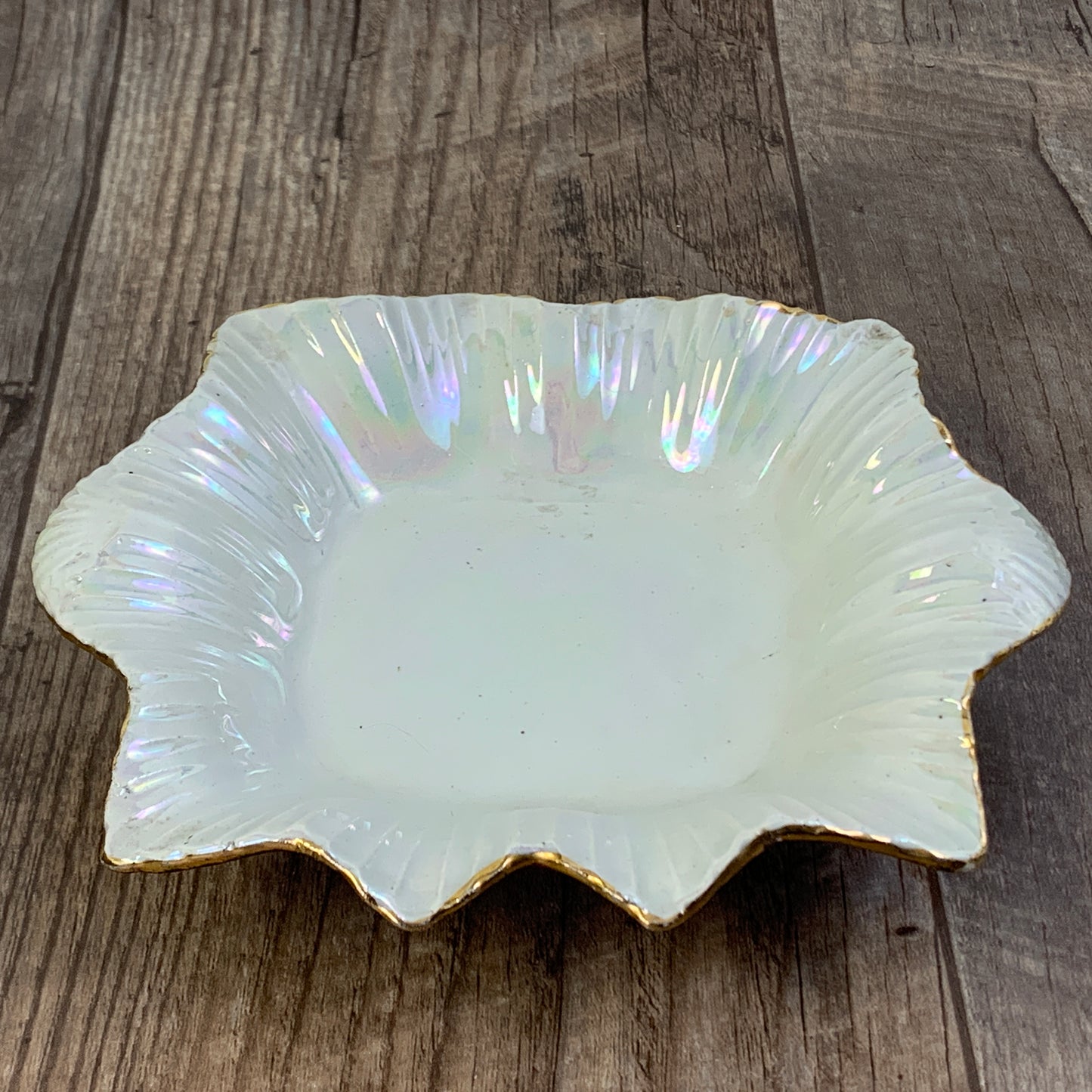 Small Luster Ware Iridescent Porcelain Dish