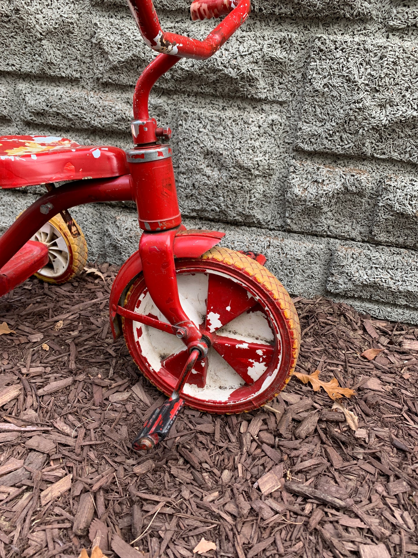 Vintage Red Tricycle Chippy Distressed Prop Vintage Tricycle
