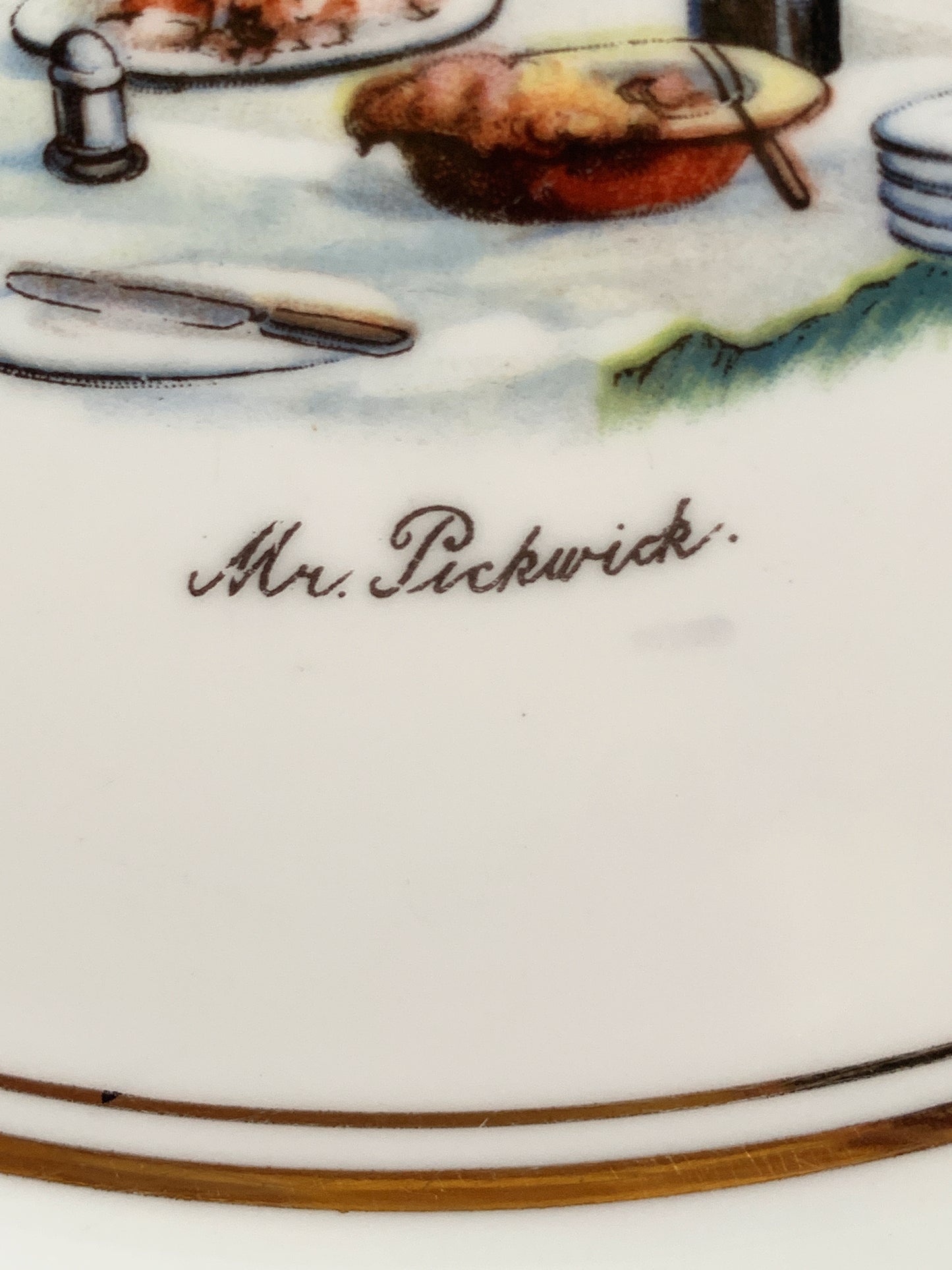 Vintage China Decorative Plate Charles Dickens' Mr Pickwick