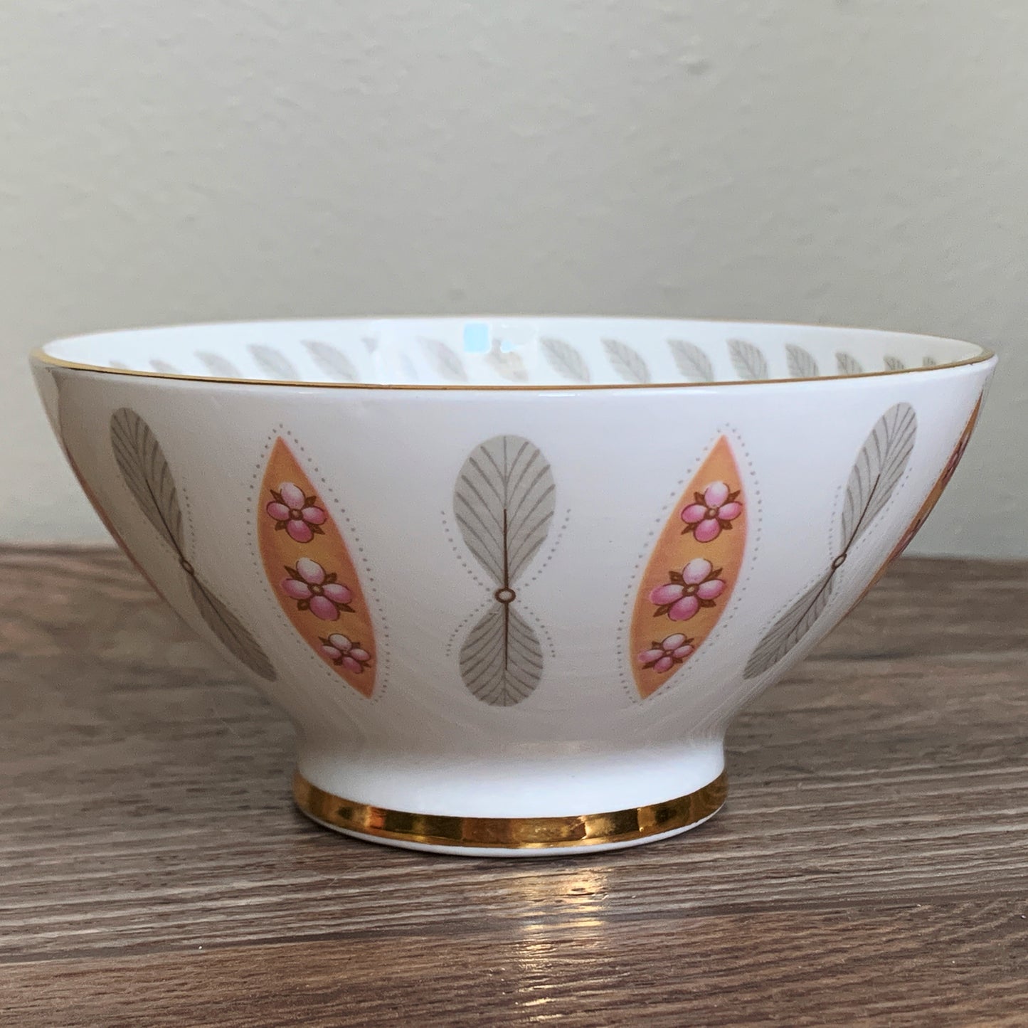 Royal Albert Safari Pattern Cream and Sugar Bowl 1950s Vintage China