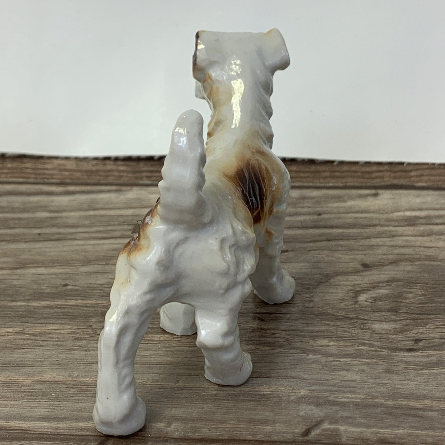 Ceramic Fox Terrier Statue Dog Statue-Repaired