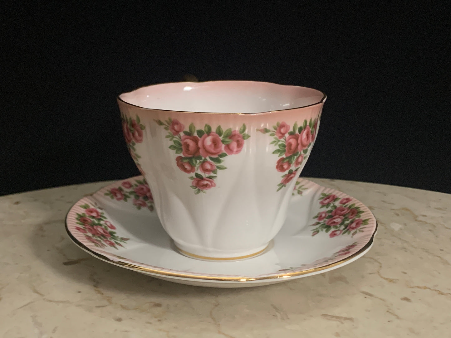 Royal Albert Dainty Dina Series Mary Pattern Vintage Teacup and Saucer Set