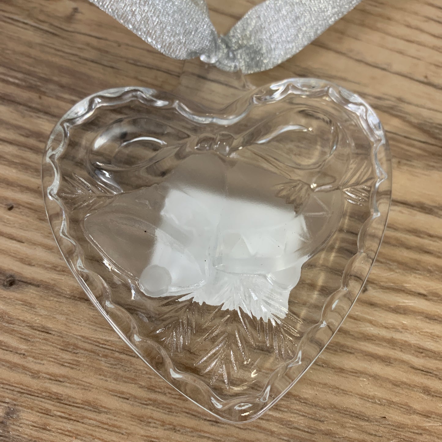 Mikasa Holiday Song Heart Shaped Crystal Ornament - In original Box