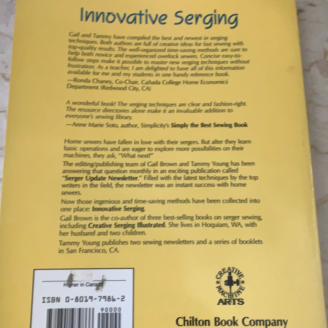 Sewing with a Serger How To Books Innovative Serging & Singer Sewing with an Overlock