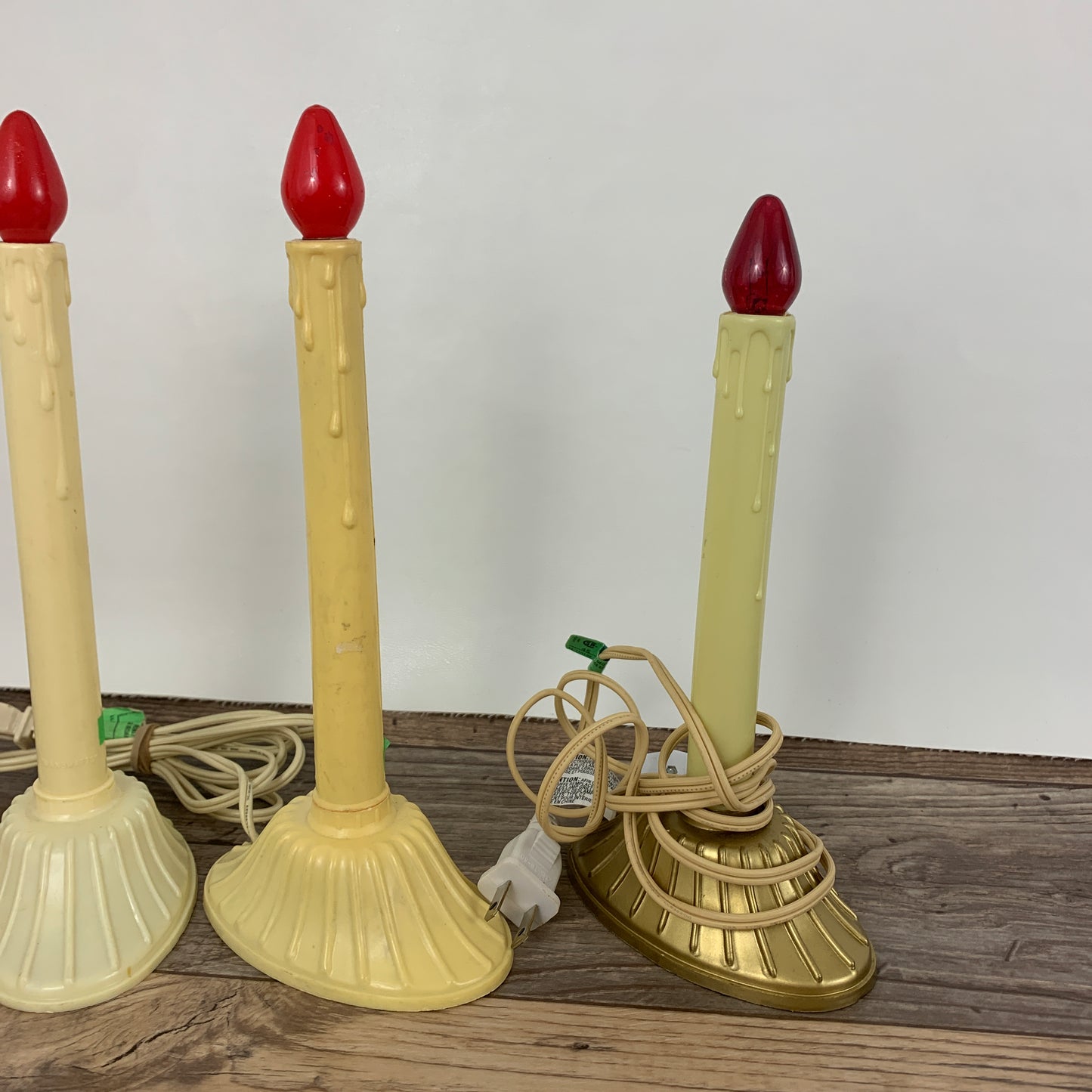 Vintage Electric Candles with Red Lights Vintage Christmas Decorations Chandelier