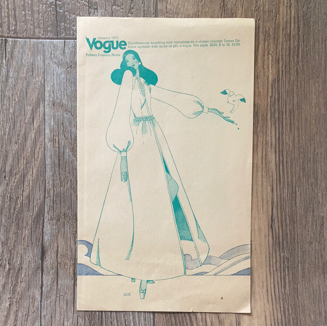 Vintage 1970s Fashion Inserts for Vogue Patterns Simplicity and McCalls sewing patterns