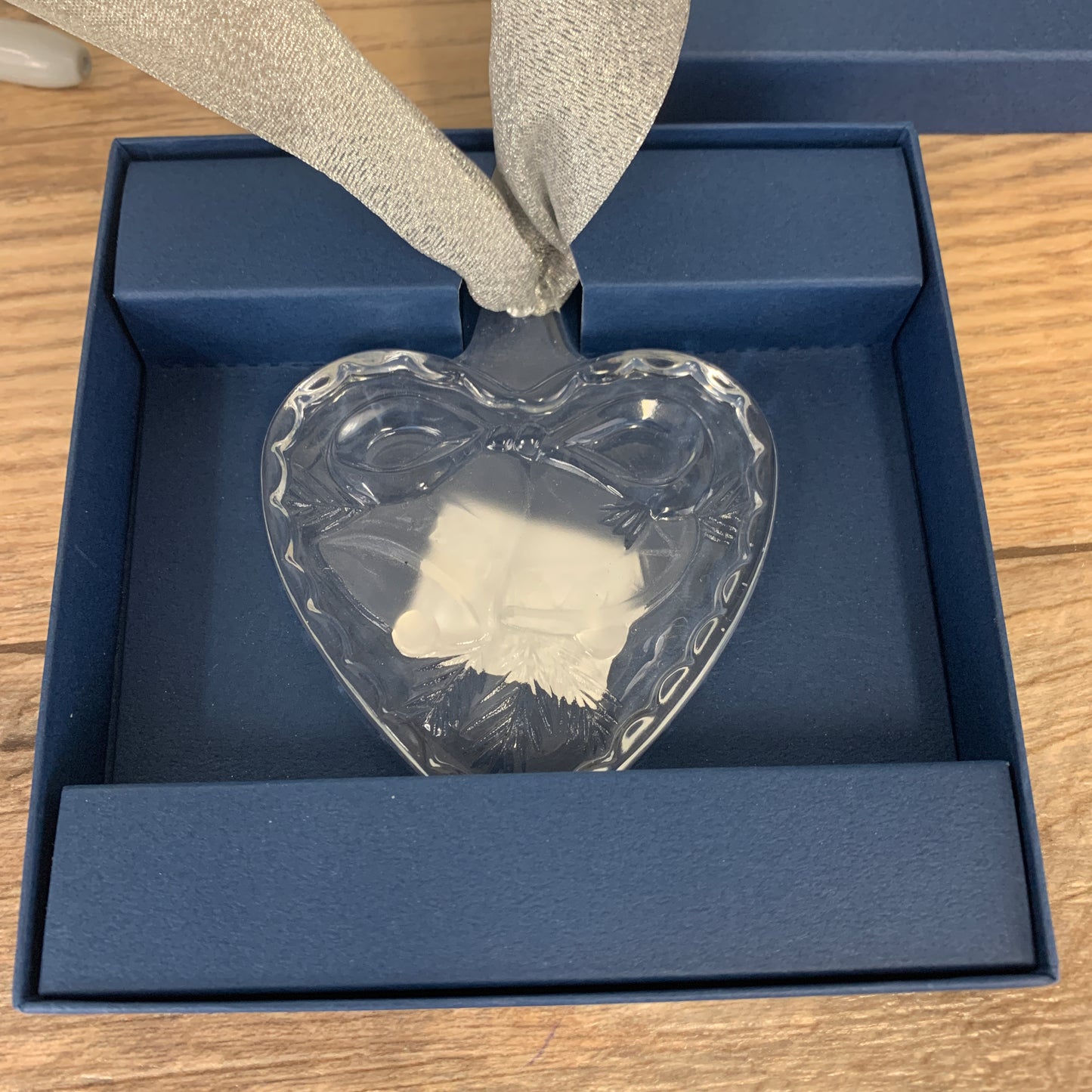 Mikasa Holiday Song Heart Shaped Crystal Ornament - In original Box