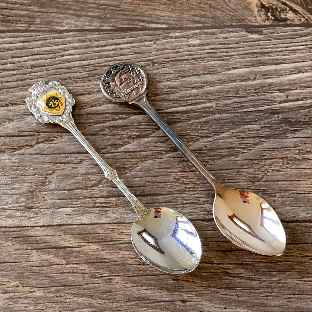 Pair of Vintage Commemorative Souvenir Spoons