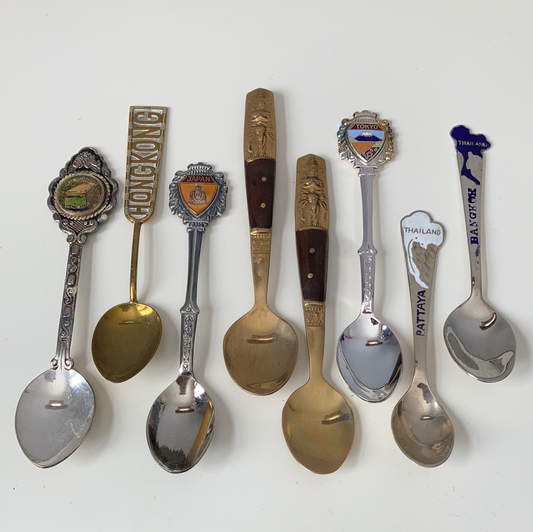 8 Asia Collectible Souvenir Spoons